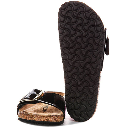 Birkenstock Mules à bride Femme Cuir verni Grande Boucle – Noir verni