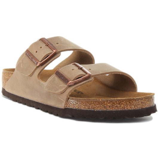 Birkenstock Sandales à deux brides Femme Nubuck – Marron