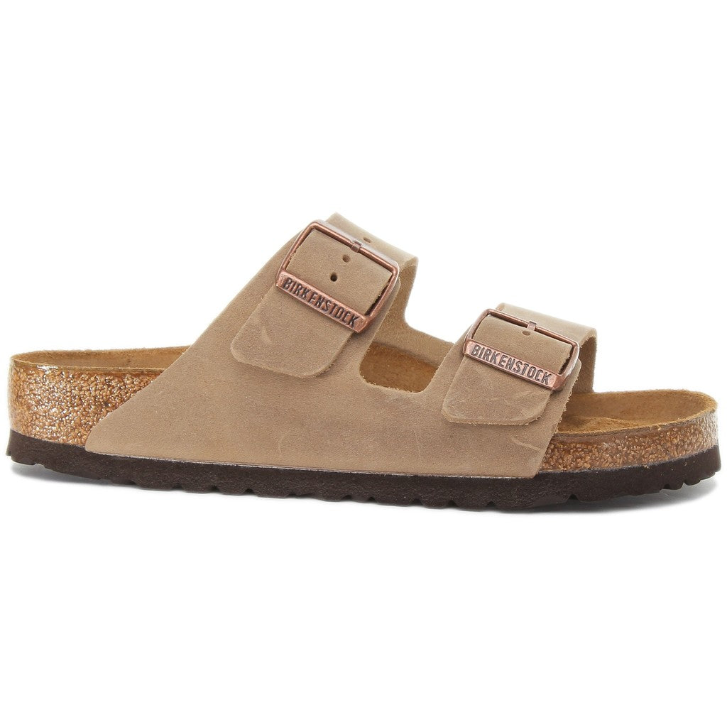 Birkenstock Sandales à deux brides Femme Nubuck – Marron