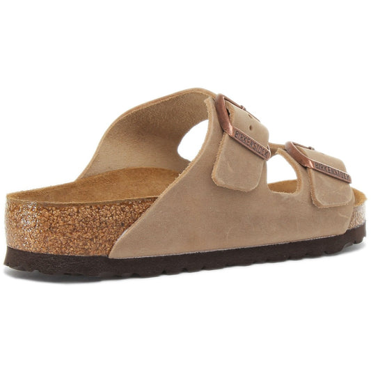 Birkenstock Sandales à deux brides Femme Nubuck – Marron