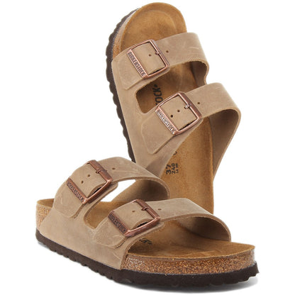 Birkenstock Sandales à deux brides Femme Nubuck – Marron