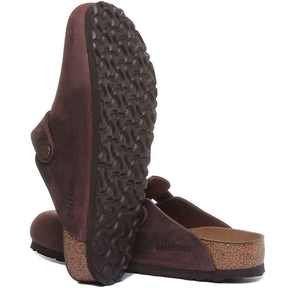 Birkenstock Sabots Homme Nubuck – Marron foncé