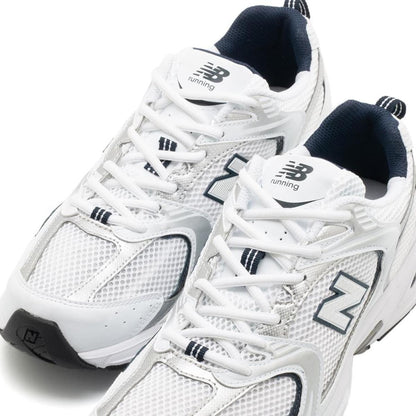 New Balance 530 Blanc/Argent Marine – Baskets Mixte 37-47