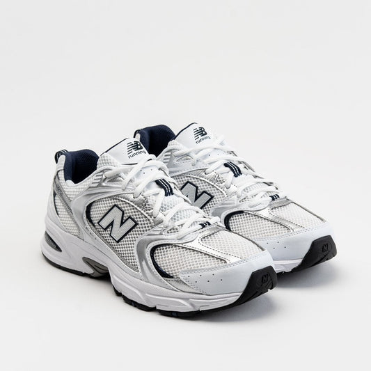New Balance 530 Blanc/Argent Marine – Baskets Mixte 37-47