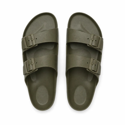 Sandales Mixtes EVA Deux Brides Kaki – Légères Imperméables