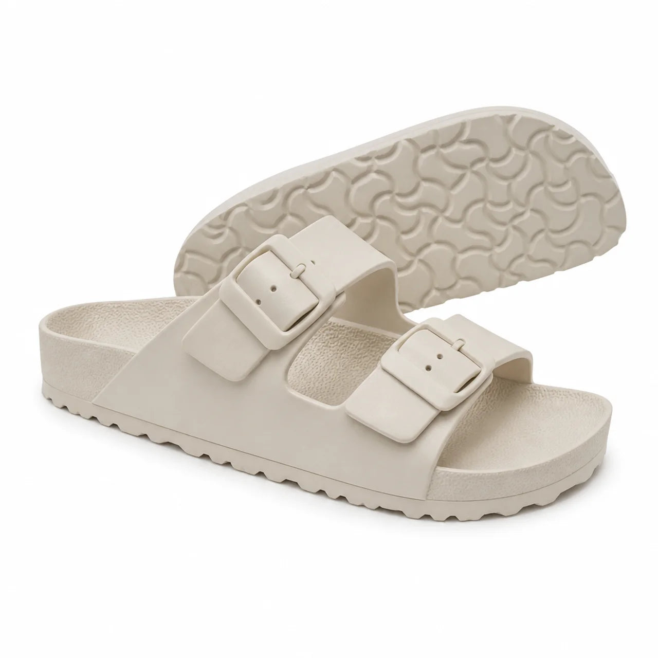 Sandales EVA Deux Brides Beige Coquille – Légères Imperméables