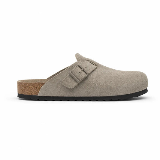 Sabots Homme Daim Taupe – Semelle Anatomique Liège