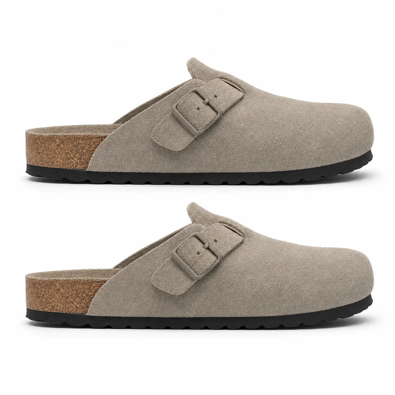Sabots Homme Daim Taupe – Semelle Anatomique Liège