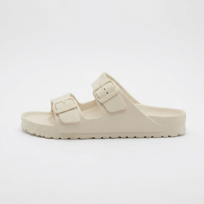 Sandales Femme EVA Deux Brides Beige – Légères Imperméables