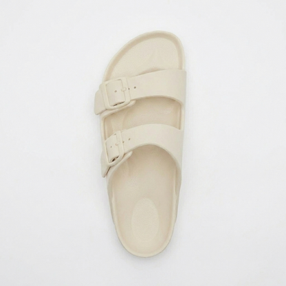 Sandales Femme EVA Deux Brides Beige – Légères Imperméables